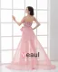 Strapless Asymmetrical Length Paillette Bowknot Chiffon High Low Prom Cocktail Dress