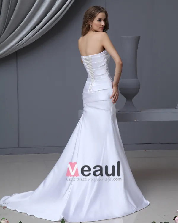 Stylish Charmeuse Sweetheart Sheath Wedding Dress
