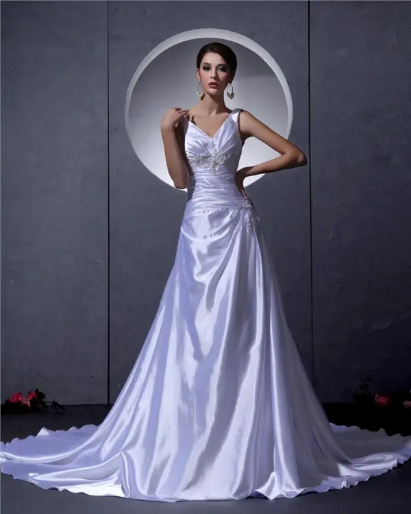A-linie Riemen Hochzeitskleid Brautkleider