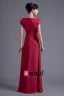 Fashion Chiffon Pleated V Neck Petal Floor Length Bridesmaid Dress