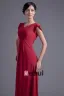 Fashion Chiffon Pleated V Neck Petal Floor Length Bridesmaid Dress