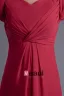 Fashion Chiffon Pleated V Neck Petal Floor Length Bridesmaid Dress