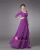 Chiffon Ruffles Square Neck Ankle Length Mothers of Bride Guests Dresses
