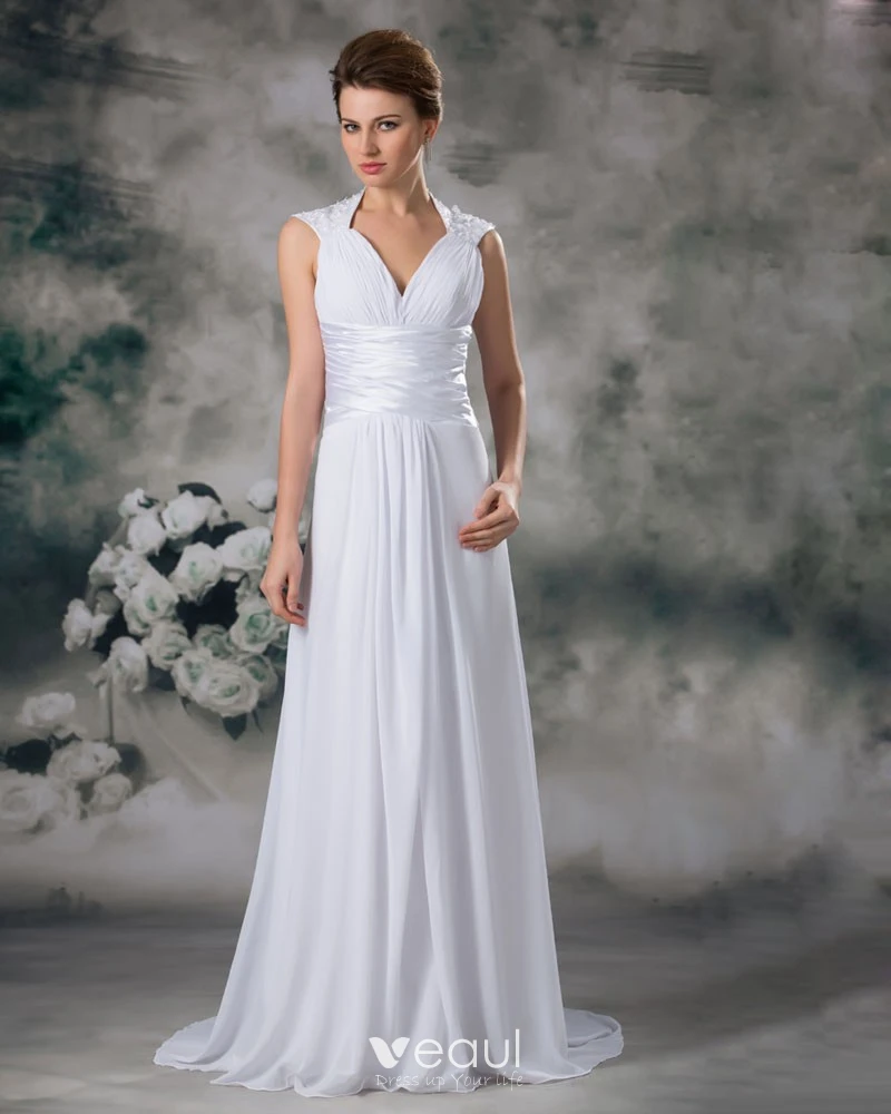 Vestido blanco corte discount imperio