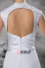 V Neck Pleated Applique Floor Length Chiffon Empire Wedding Dress