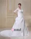 Taffeta Lace Applique Beaded Queen Anne Plus Size Bridal Gown Wedding Dresses