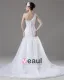 Beading Ruffles One Shoulder Floor Length Yarn Mermaid Wedding Dress