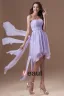 Chiffon Rüschen Trägerlosen Plissiert Asymmetrischen Länge Hochcocktailkleid Niedrigen Frauen