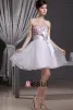 Organza Satin Beading Sweetheart Thigh Length Mini Wedding Dress