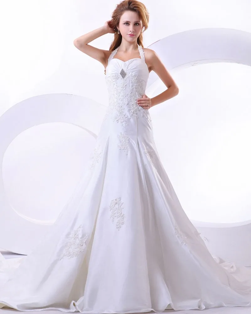 knee length dresses for ladies Vintage Corset Sparkly Beaded Lace Destination Long Wedding Dress, White main image 1