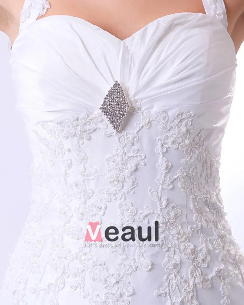 knee length dresses for ladies Nox Anabel C1600W Beaded Long Slit Lace Wedding Dress main image 1