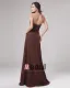 Robe De Demoiselle D'honneur De Mousseline De Soie Empire Bretelles Parole Longueur Femmes