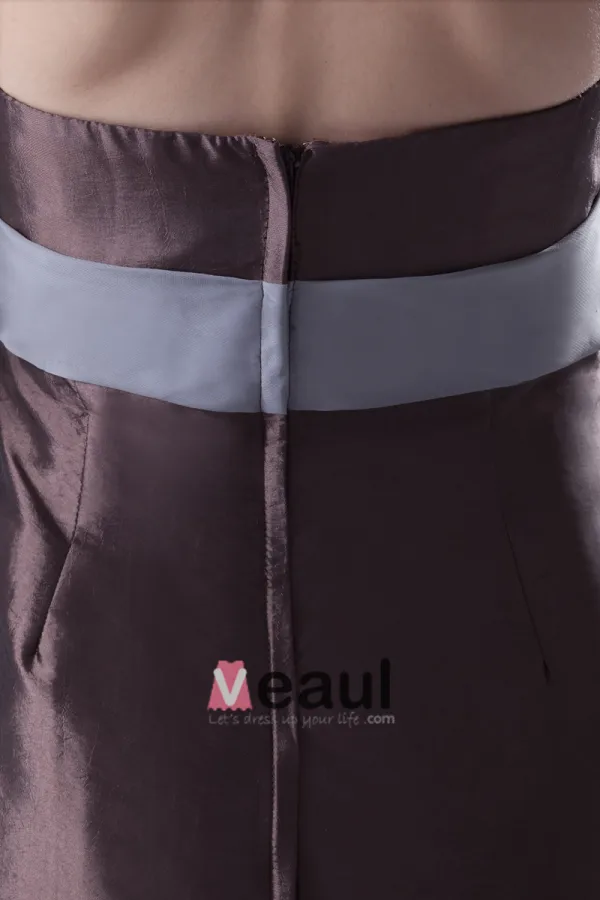 Satin Plisse Halter Robe De Demoiselle D'honneur De Longueur Manches De La Mode