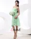 Flowers Chiffon Strapless Knee Length Bridesmaid Dresses