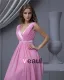 Chiffon V-hals Gulv Lengde Brudepikekjoler
