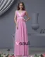 Chiffon V-hals Gulv Lengde Brudepikekjoler