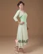 Absorbing Strapless Tea Length Applique Chiffon Mother of the Bride Dress