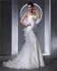 Sweetheart Floor Length Lace Beading Organza Ruffles Women Mermaid Wedding Dress