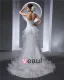 Sweetheart Floor Length Lace Beading Organza Ruffles Women Mermaid Wedding Dress
