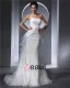Sweetheart Floor Length Lace Beading Organza Ruffles Women Mermaid Wedding Dress