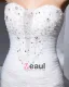 Beautiful Beading Ruffle Sweetheart Floor Length Court Train Organza Satin A Line Wedding Dress