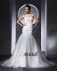 Beautiful Beading Ruffle Sweetheart Floor Length Court Train Organza Satin A Line Wedding Dress