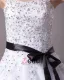 Square Floor Length Beading Applique Satin Yarn Ball Gown Wedding Dress