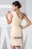 Stilvollen Chiffon- Silk Elastische Seide Wie Satin Slopping Sicke Reißverschluss Ärmellose Knielangen Cocktailkleid