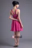 Fashion Chiffon Pleated Square Thigh Length Bridesmaid Dress