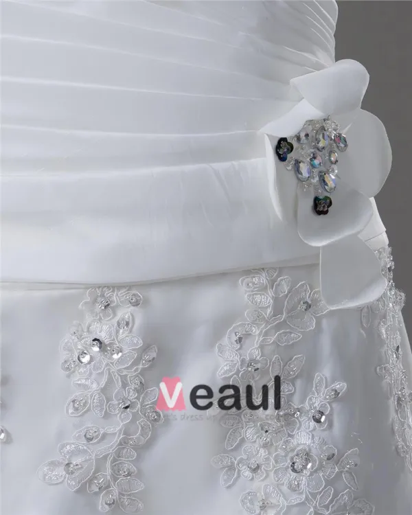 Bretelles Spaghetti Plissee Perles Etage Longueur Robe De File De Mariée Sirène