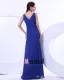 Elegant Chiffon Ruffles V Neck Floor Length Mother of the Bride Dress
