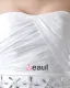 Charmeuse Beaded Ruffle Strapless Court A-line Bridal Gown Wedding Dress