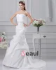 Charmeuse Beaded Ruffle Strapless Court A-line Bridal Gown Wedding Dress