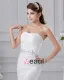 Charmeuse Beaded Ruffle Strapless Court A-line Bridal Gown Wedding Dress