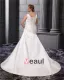 Large Size Satin Sweetheart Chapel Train Wedding Dresses