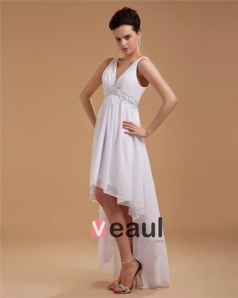 Sash Applique V Neck Short Mini Bridal Gown Wedding Dress Graduation Dresses