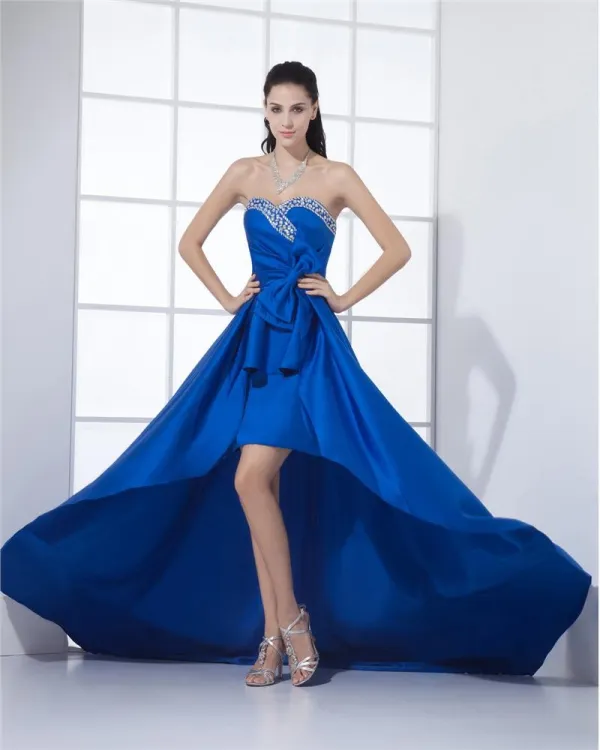 Royal Blue Sweetheart Floor length Satin Dress