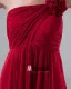 Une Ruche De Fleur-de-chaussee Robe De Demoiselle D'honneur De Mousseline De Soie Longueur D'epaule