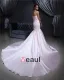 Satin Beading Embroidery Halter Court Mermaid Bridal Gown Wedding Dress