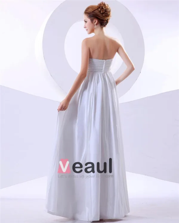 Speciale Imperium Strapless Ruches Vloer-length Chiffon Bruidsmeisjes Jurken
