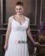 Elegant Cherie Parole Longueur Satin Mousseline De Soie Plus La Robe De Mariage De Taille