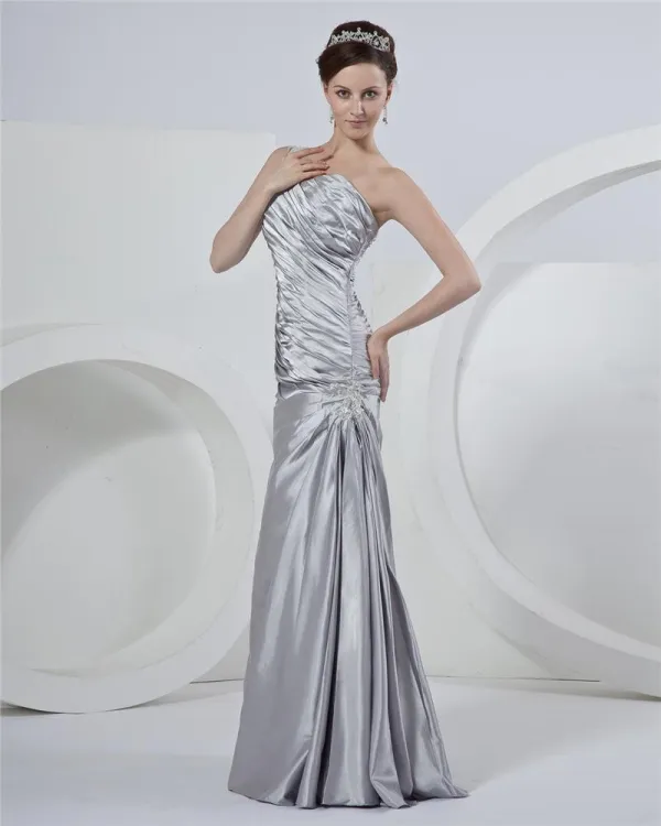 Satin One shoulder Beading Ruffles Mothers Of The Bridal Dresses