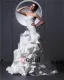 Elegant Organza Ruffles Sweetheart Chapel Train Bridal Mermaid Wedding Dress