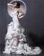 Elegant Organza Ruffles Sweetheart Chapel Train Bridal Mermaid Wedding Dress