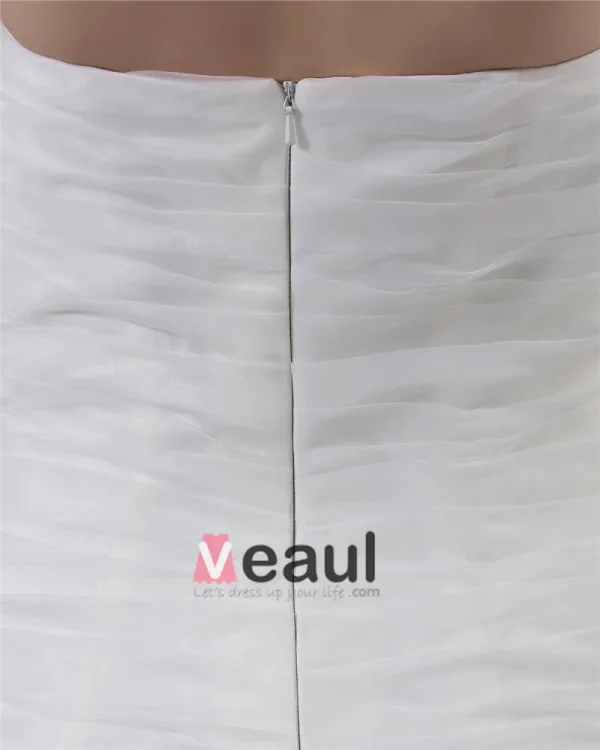 Beading Ruffles Applique Sweetheart Floor Length Yarn Mermaid Wedding Dress