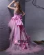 Elegant Garn Charmeuse Bowknot Parlstav Axelbandslos Asymmetrisk Kvinnor Balklänningar
