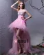 Elegant Garn Charmeuse Bowknot Parlstav Axelbandslos Asymmetrisk Kvinnor Balklänningar