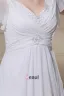 Volants Mousseline De Soie Perlee Col En V, Plus La Taille De Mariée Robes De Mariage De Robe