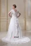 Volants Mousseline De Soie Perlee Col En V, Plus La Taille De Mariée Robes De Mariage De Robe