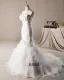 Eleganckie Plisami Aplikacja Linke Bez Ramiaczek Organzy Suknia Ślubna Suknie Ślubne Syrena